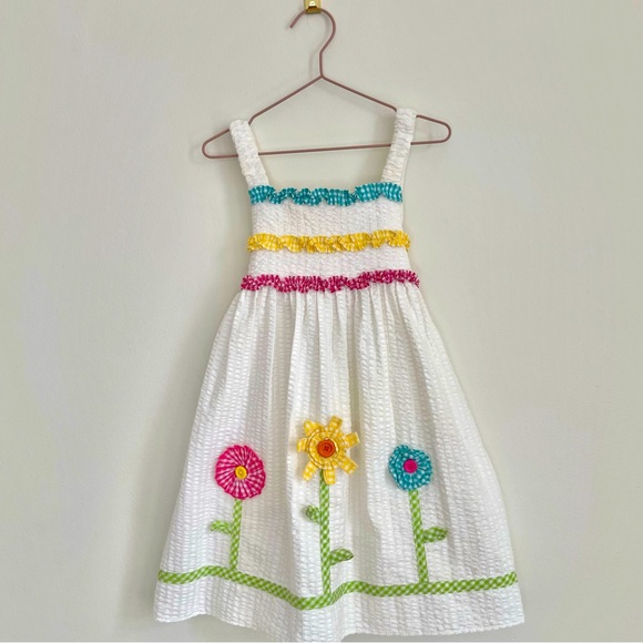 Other - Vintage Seersucker Flower Sundress